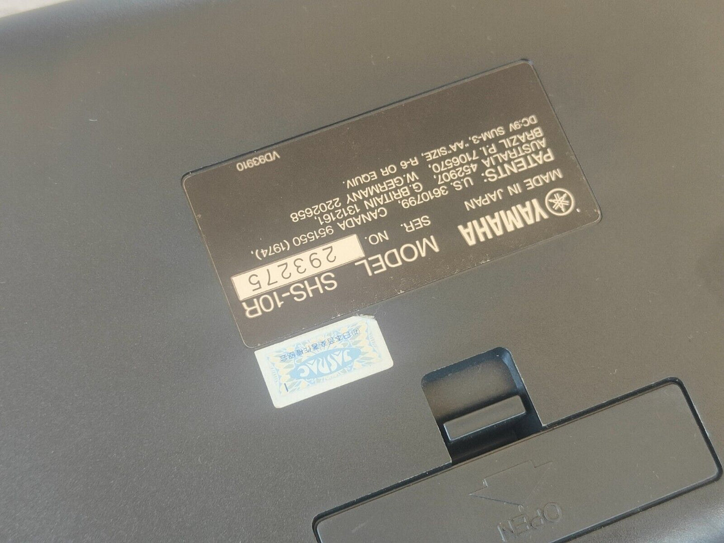 1980's Yamaha Japan SHS-10S Keytar ("Gui-Board") w/MIDI