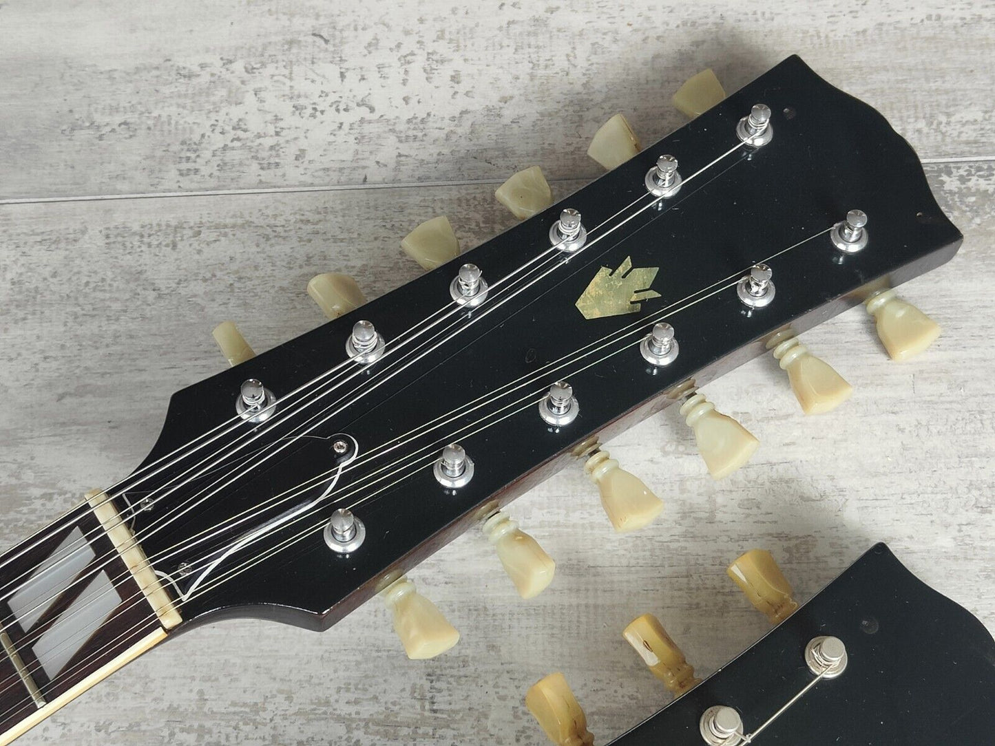 1970's Japanese EDS-1275 Style 6/12 Doubleneck SG (Walnut Brown)