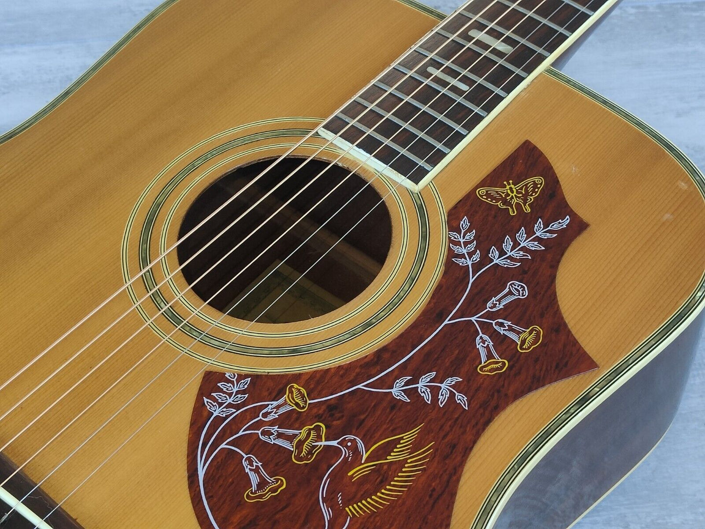 1970's Hotta (by Takara) Hummingbird Japanese Vintage Acoustic Guitar (Natural)