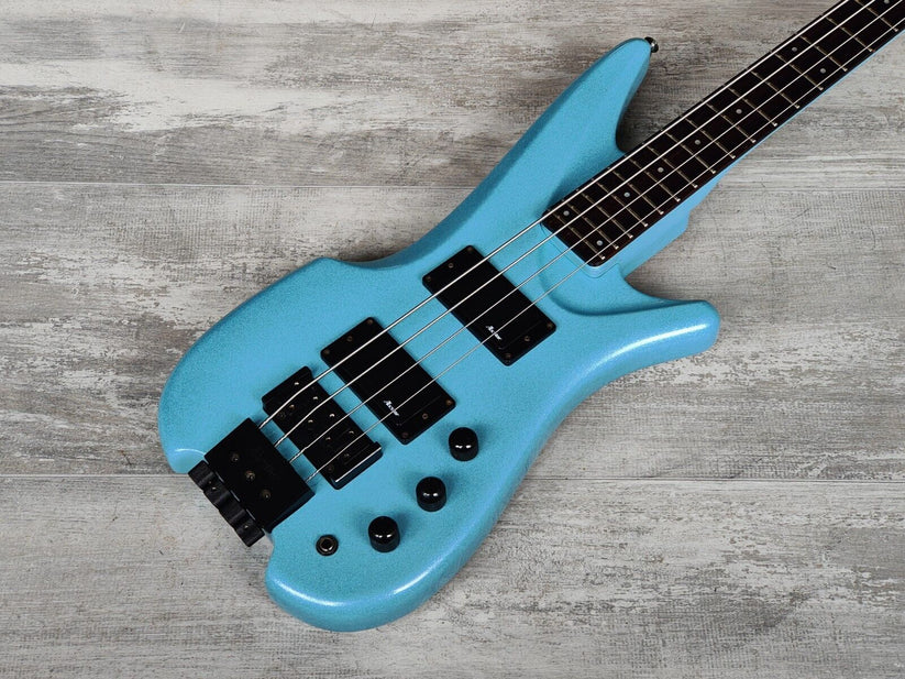 1986 Ibanez Japan Axstar AXB50 Headless Bass Guitar (Metallic Blue Spa ...