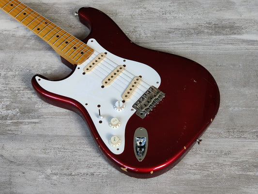 2007 Fender Japan ST57 '57 LH Left Handed Reissue Stratocaster (Candy Apple Red)